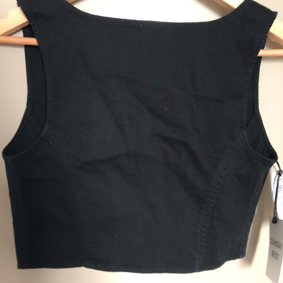 NWT SUNDAY BEST zipper bustier, SZ 4 - Picture 2 of 5